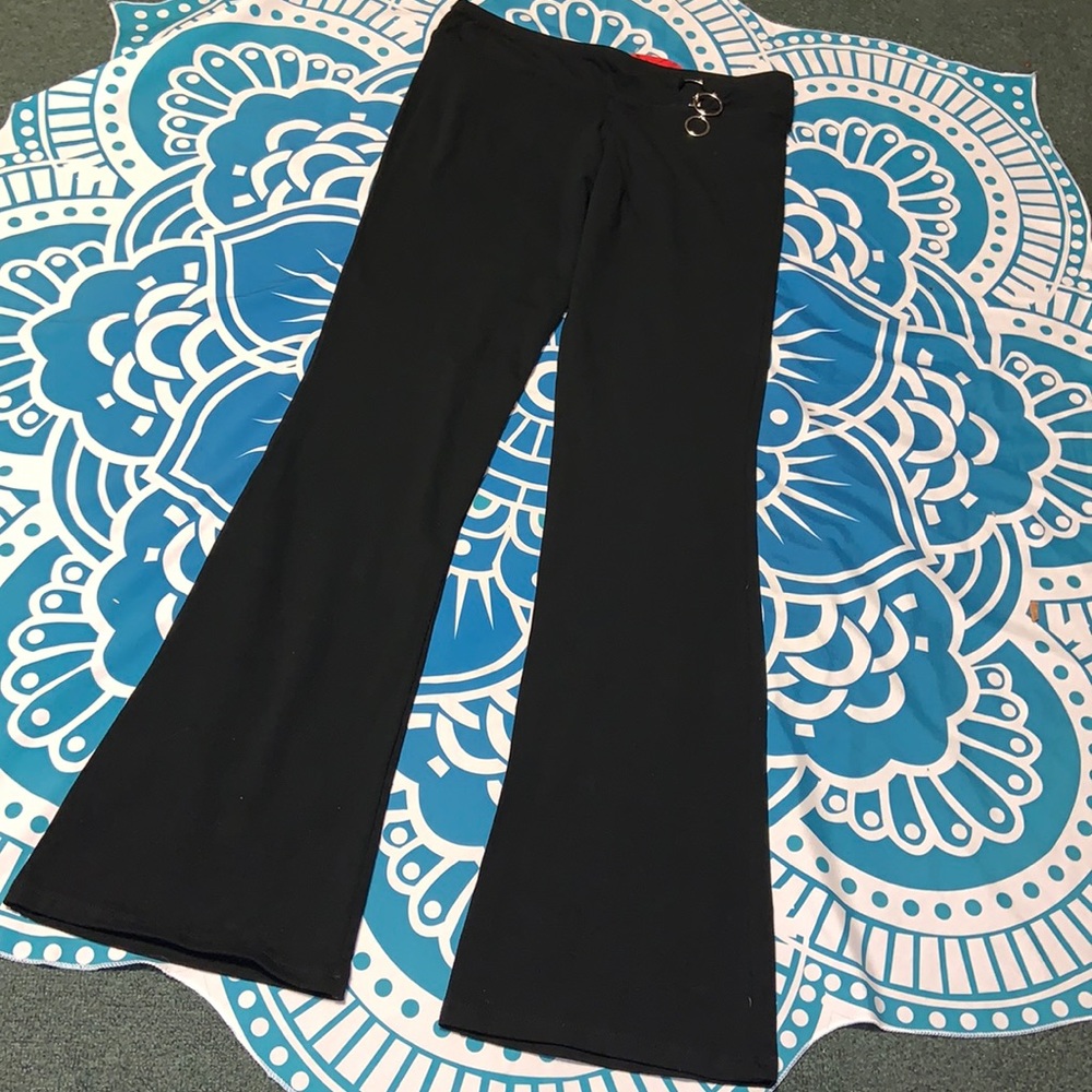 Capezio black jazz pants J4 large cotton new with tags